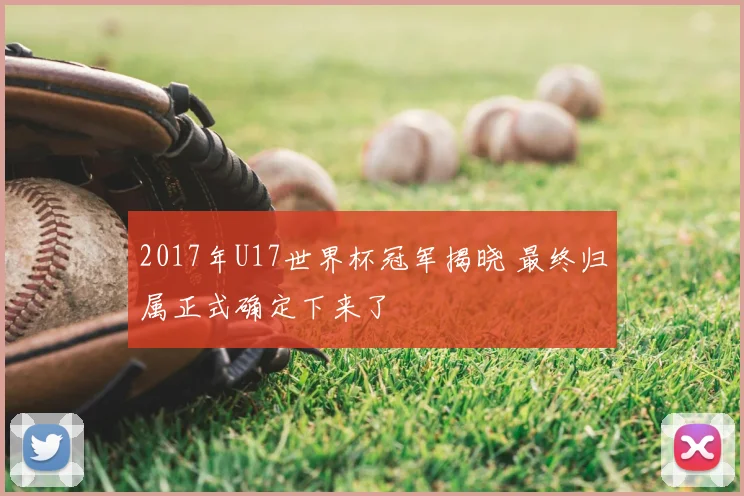 2017年U17世界杯冠军揭晓 最终归属正式确定下来了
